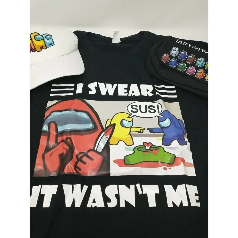 Among Us Bundle Shirt Hat Bag Gift Bags set
